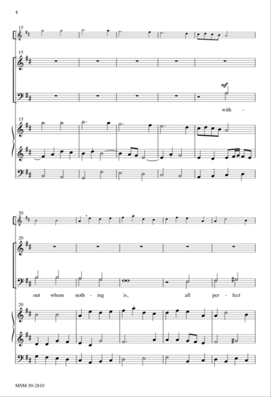 O God, My Faithful God 4-Part scores gallery preview page 4