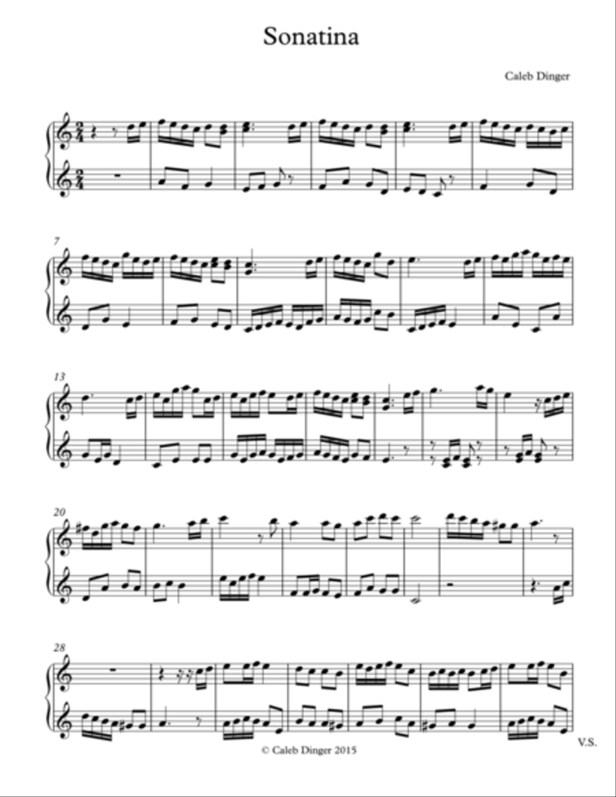 Sonatina Piano Solo scores gallery preview page 1