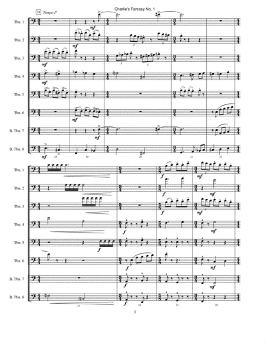Charlie's Fantasy No. 1 Large Ensemble scores gallery preview page 3