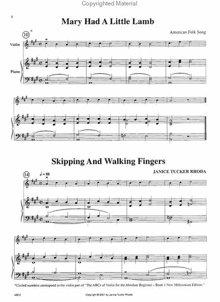 The ABC's of Violin Book 1 - Easy Piano Accompaniment