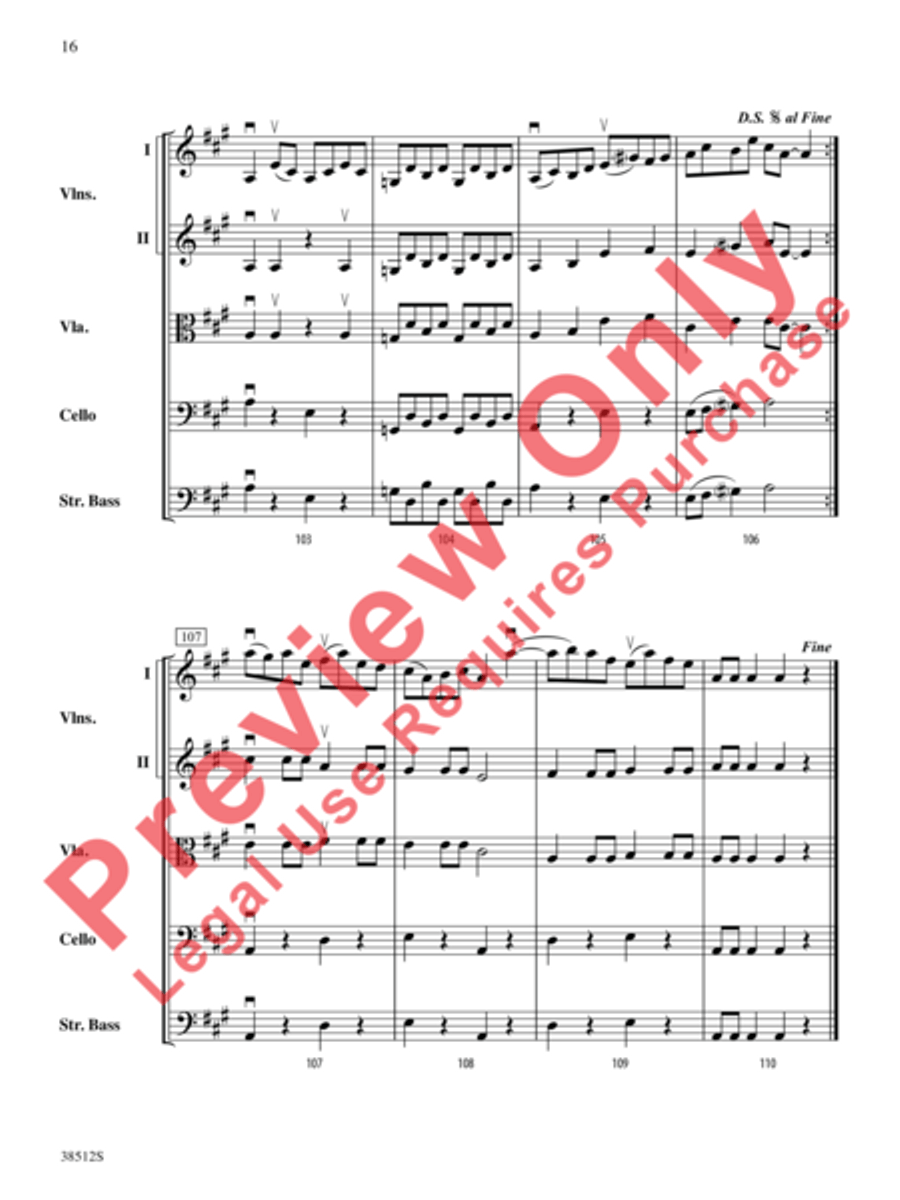 Bluegrass Fiddle Frenzy String Orchestra scores gallery preview page 17