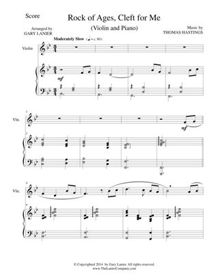 ROCK OF AGES (Violin/Piano and Violin Part)
