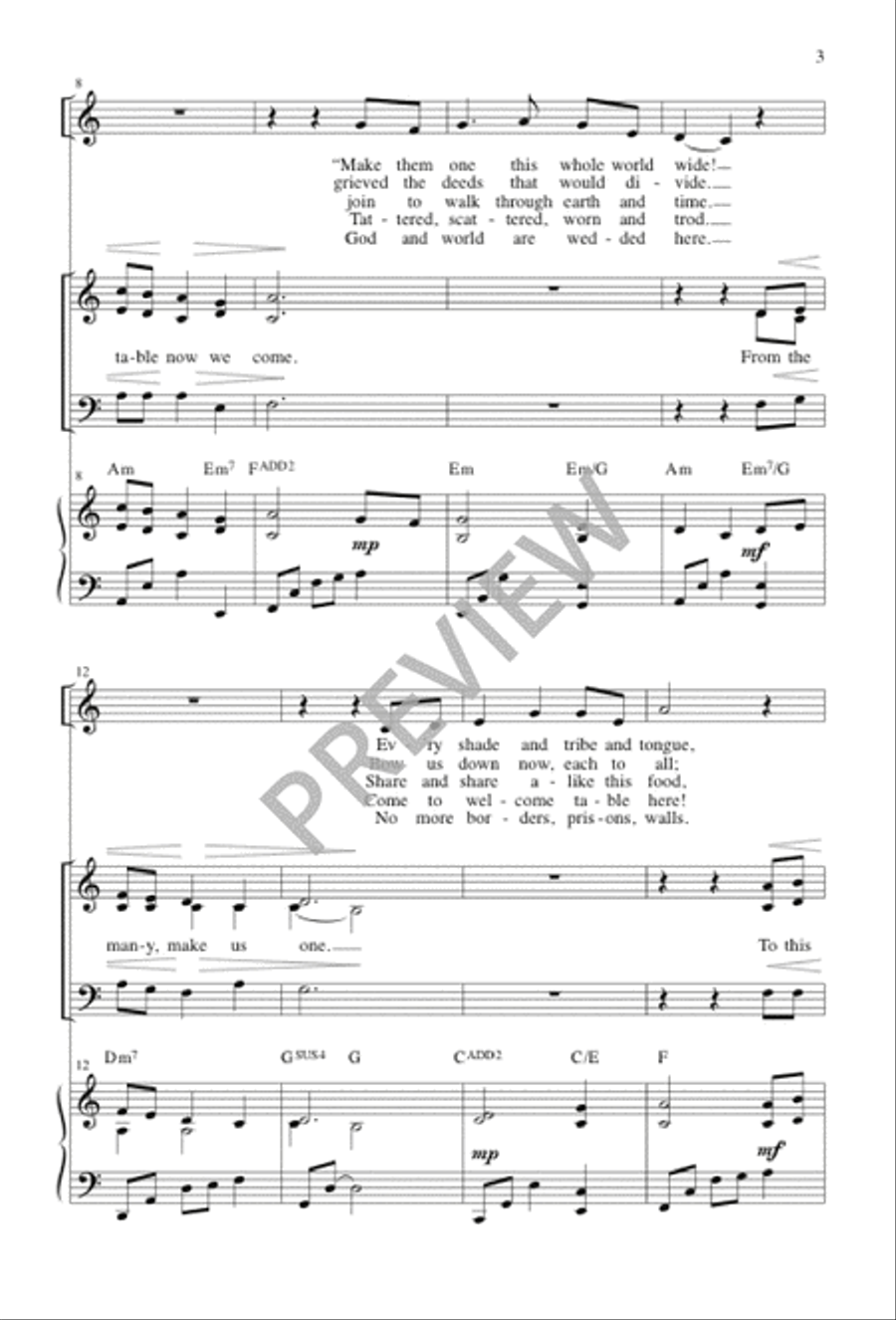 From the Many, Make Us One 3-Part scores gallery preview page 4