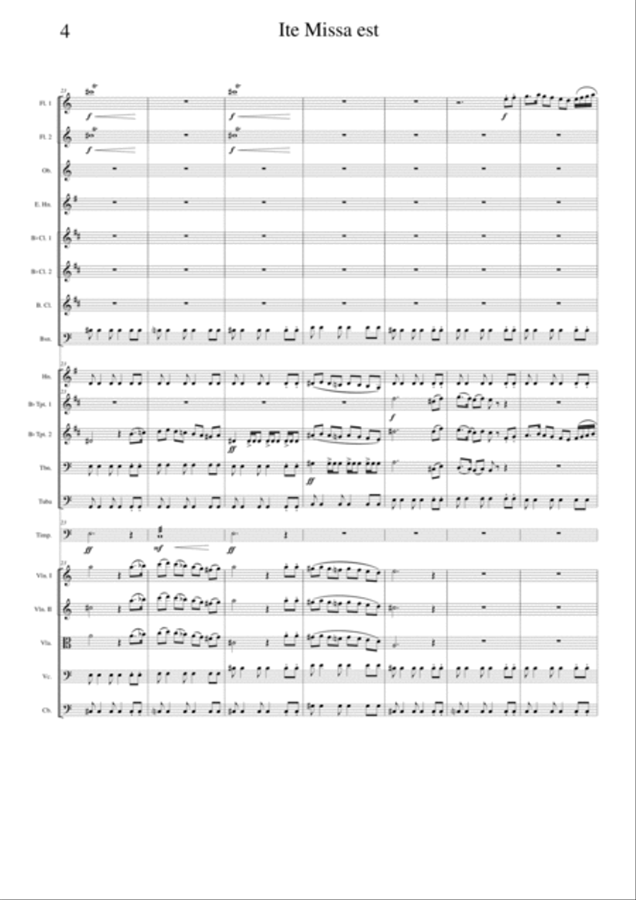 Ite Missa Est for orchestra (Score and Parts) Full Orchestra scores gallery preview page 4