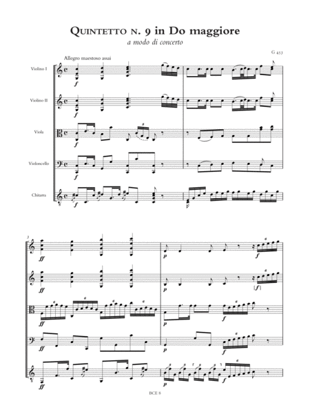 9 Quintets for Guitar, 2 Violins, Viola and Violoncello (G 445-450, 451, 453, G deest). Critical Edition