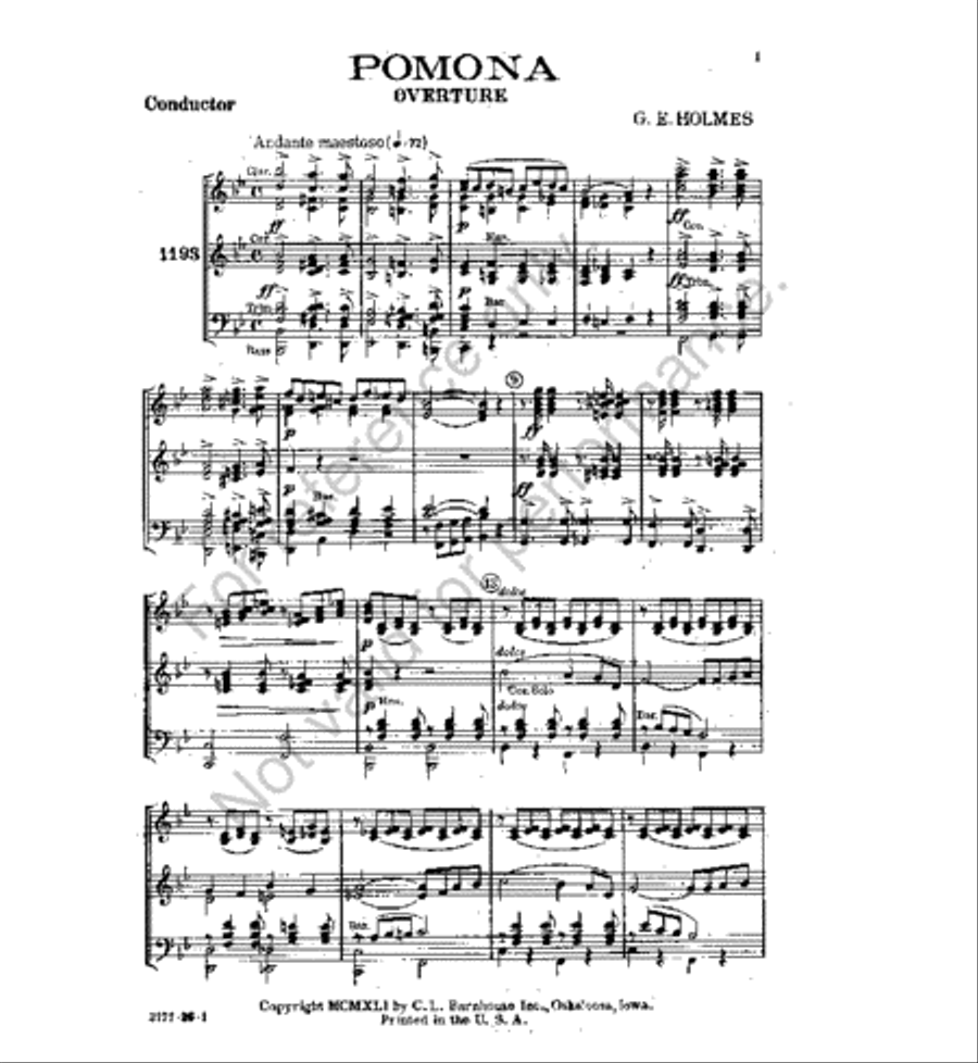 Pomona Concert Band scores gallery preview page 2