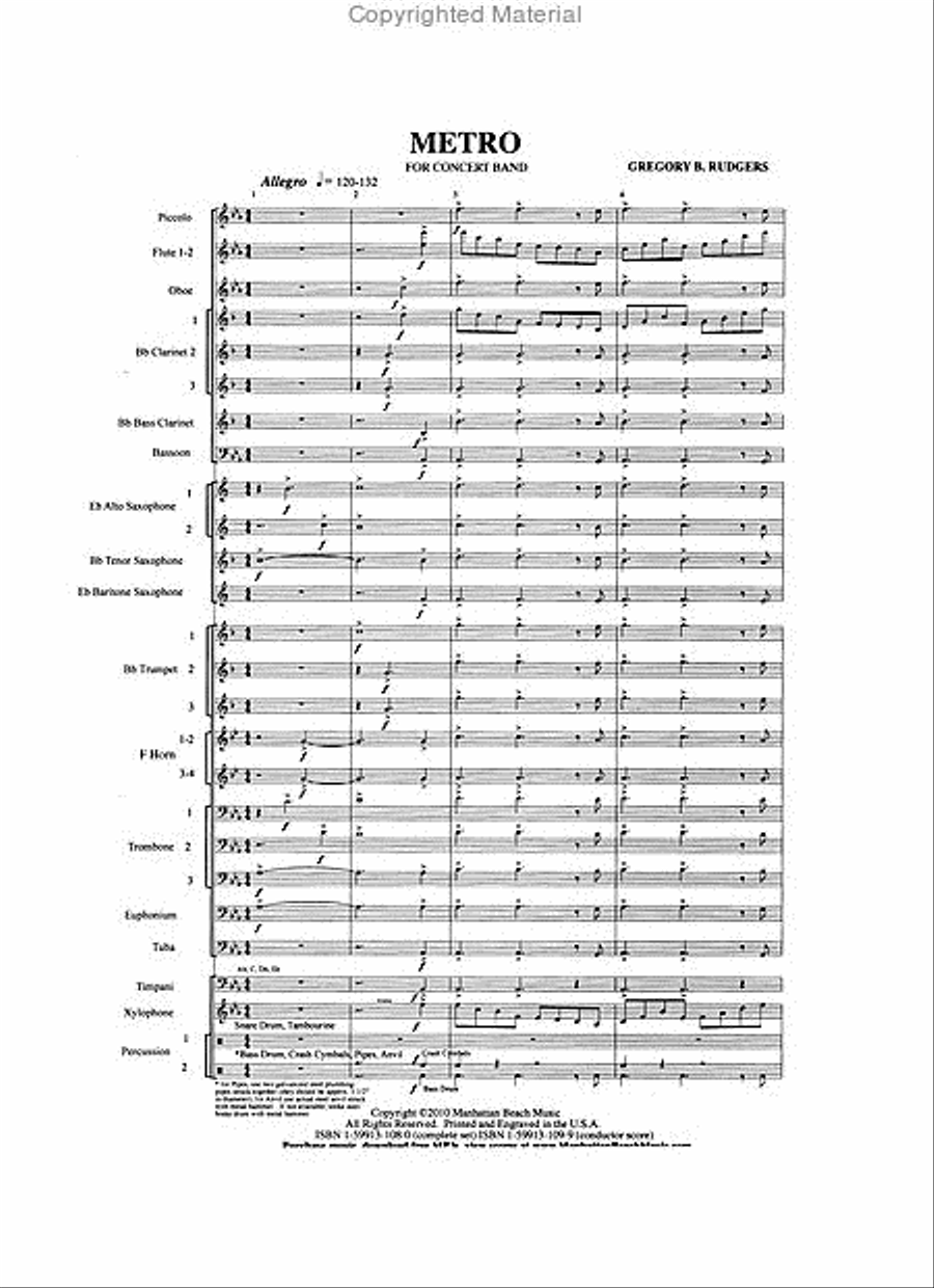 Metro Concert Band scores gallery preview page 2
