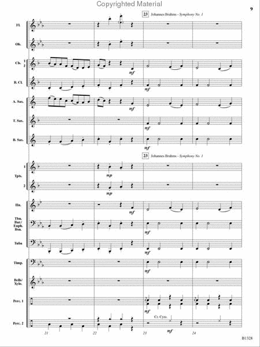 Ten Masters in Two Minutes Concert Band scores gallery preview page 7