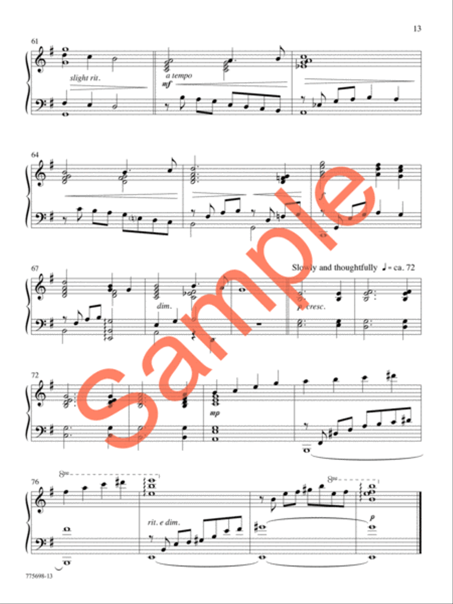Hiding in Thee Piano Solo scores gallery preview page 12