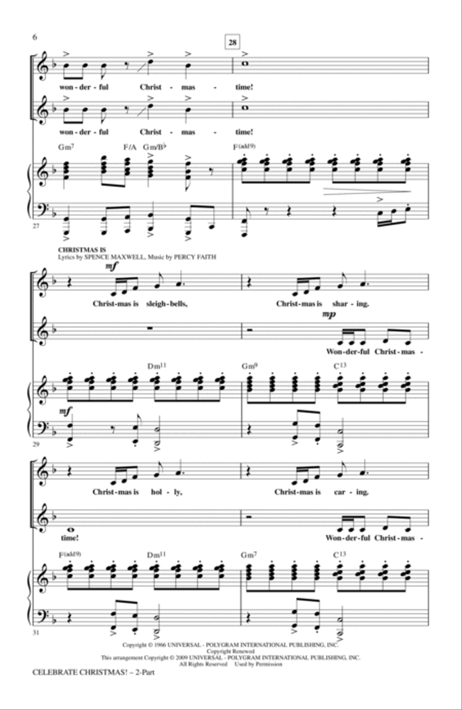 Celebrate Christmas! (Medley) 2-Part scores gallery preview page 5
