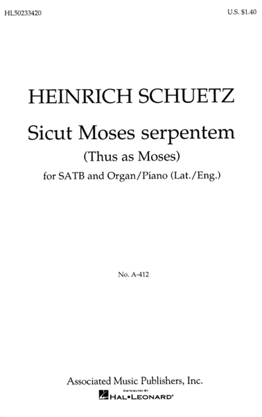 Sicut Moses Serpentem Latin English Sm Series Organ