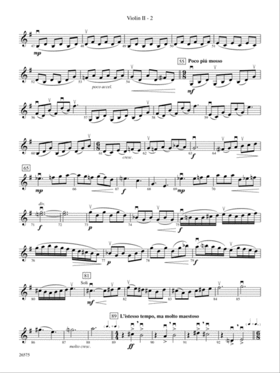 Of Glorious Plumage: 2nd Violin String Orchestra scores gallery preview page 2