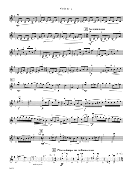 Of Glorious Plumage: 2nd Violin
