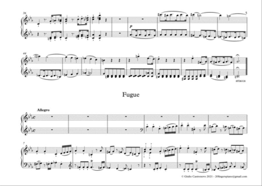 Mozart: Adagio & Fugue KV 546 (+KV 426) for Piano Duet (4 hands) Piano Method scores gallery preview page 5