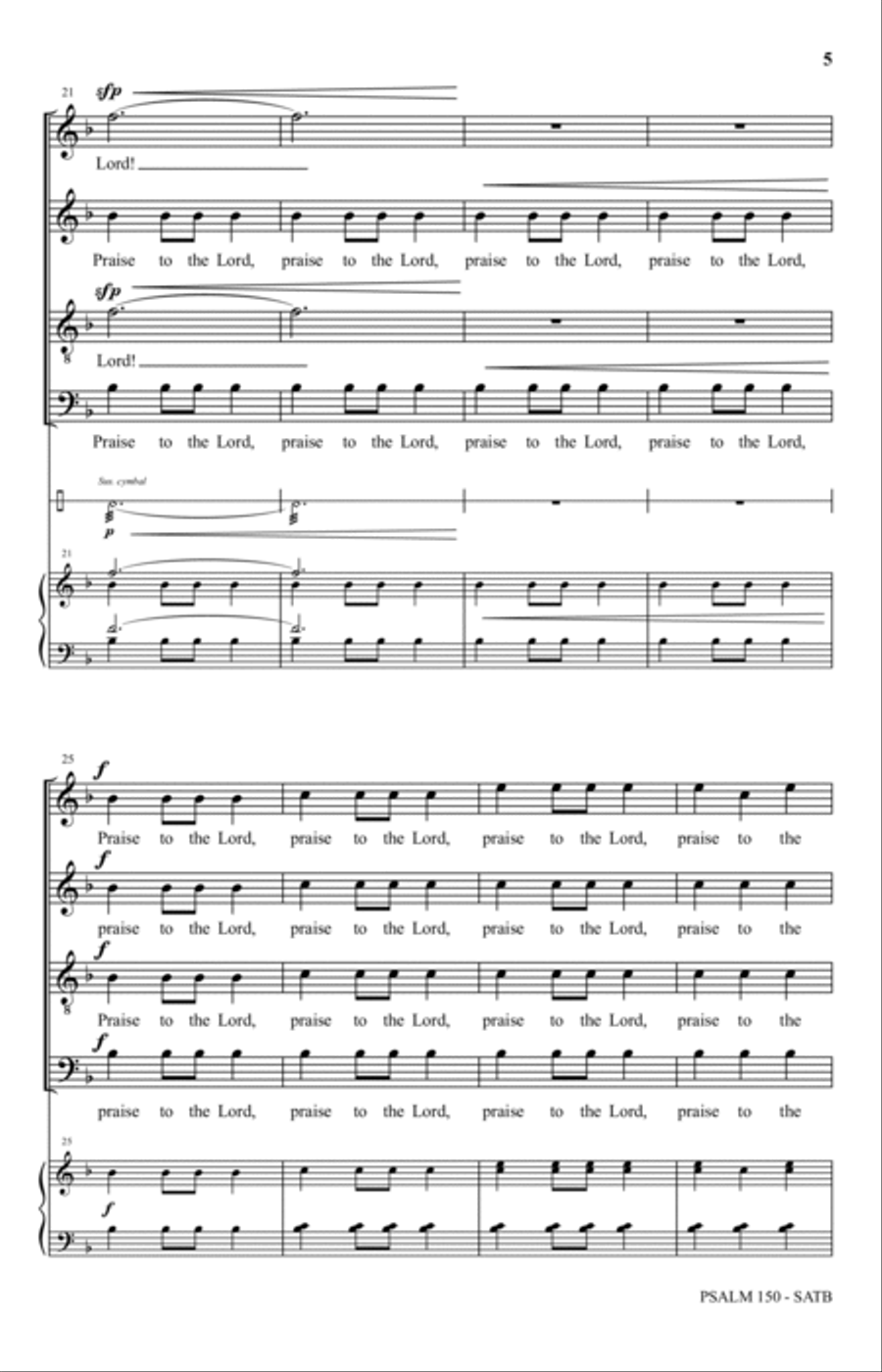 Psalm 150 Psalm 150 4-Part scores gallery preview page 4