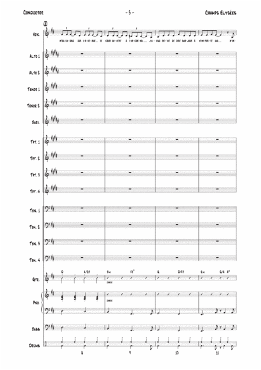 Champs Elysees Jazz Ensemble scores gallery preview page 5