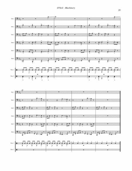 Machinery, Four Pieces for 6-part Trombone Ensemble & Percussion image number null