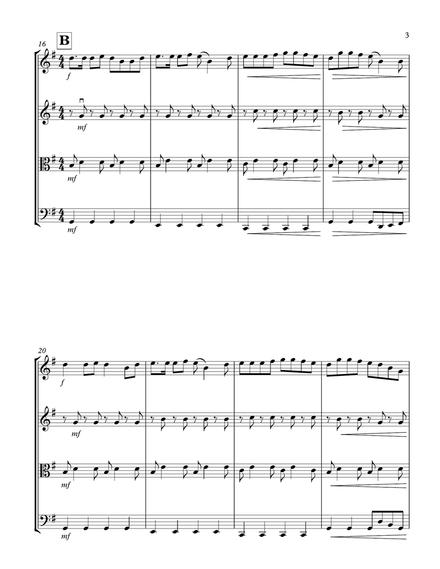 Whiskey In The Jar - String Quartet - Traditional Irish arr. Cellobat - Recording Available! String Quartet scores gallery preview page 3