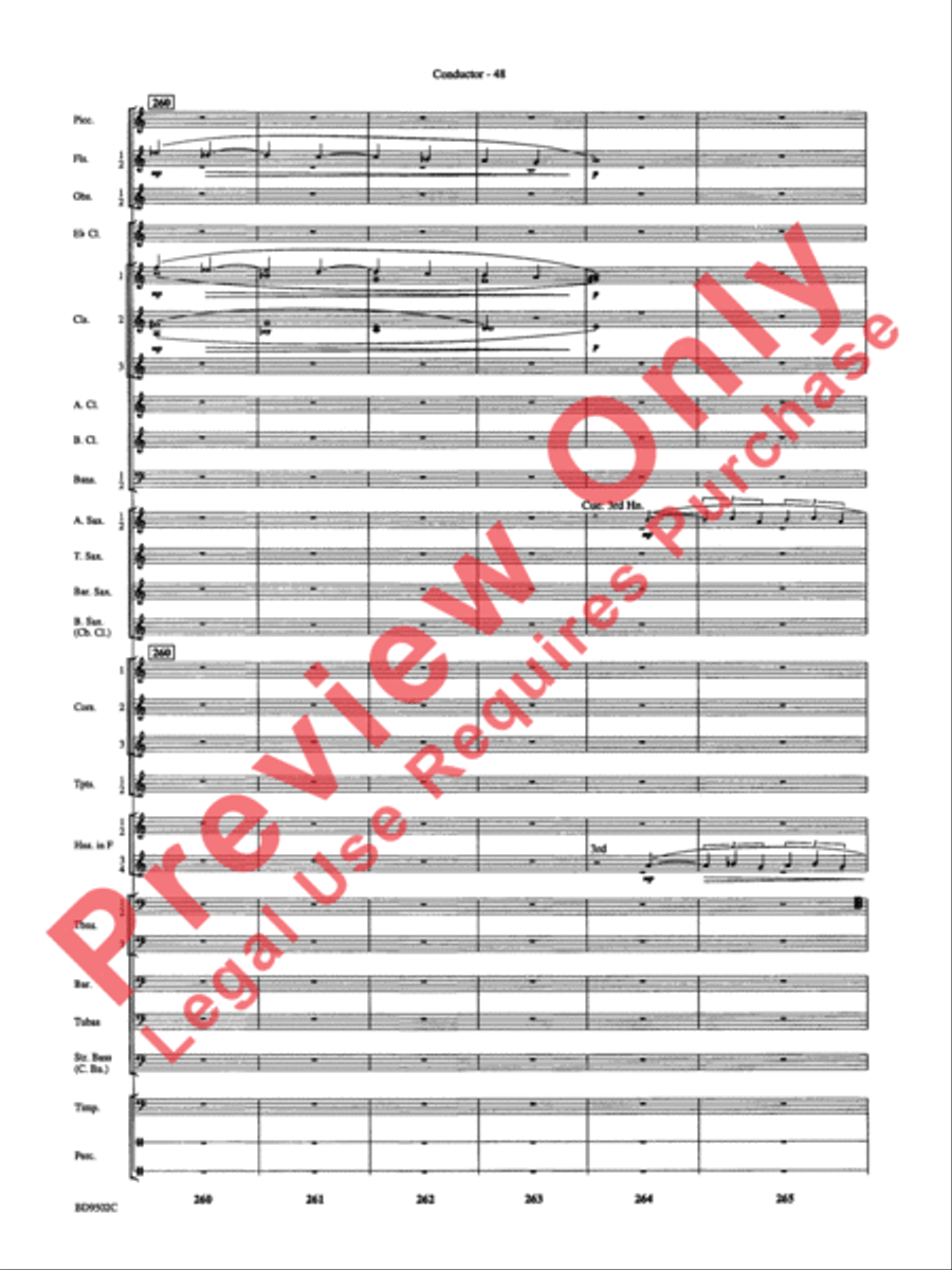 Symphony No. 3 for Band Concert Band scores gallery preview page 51