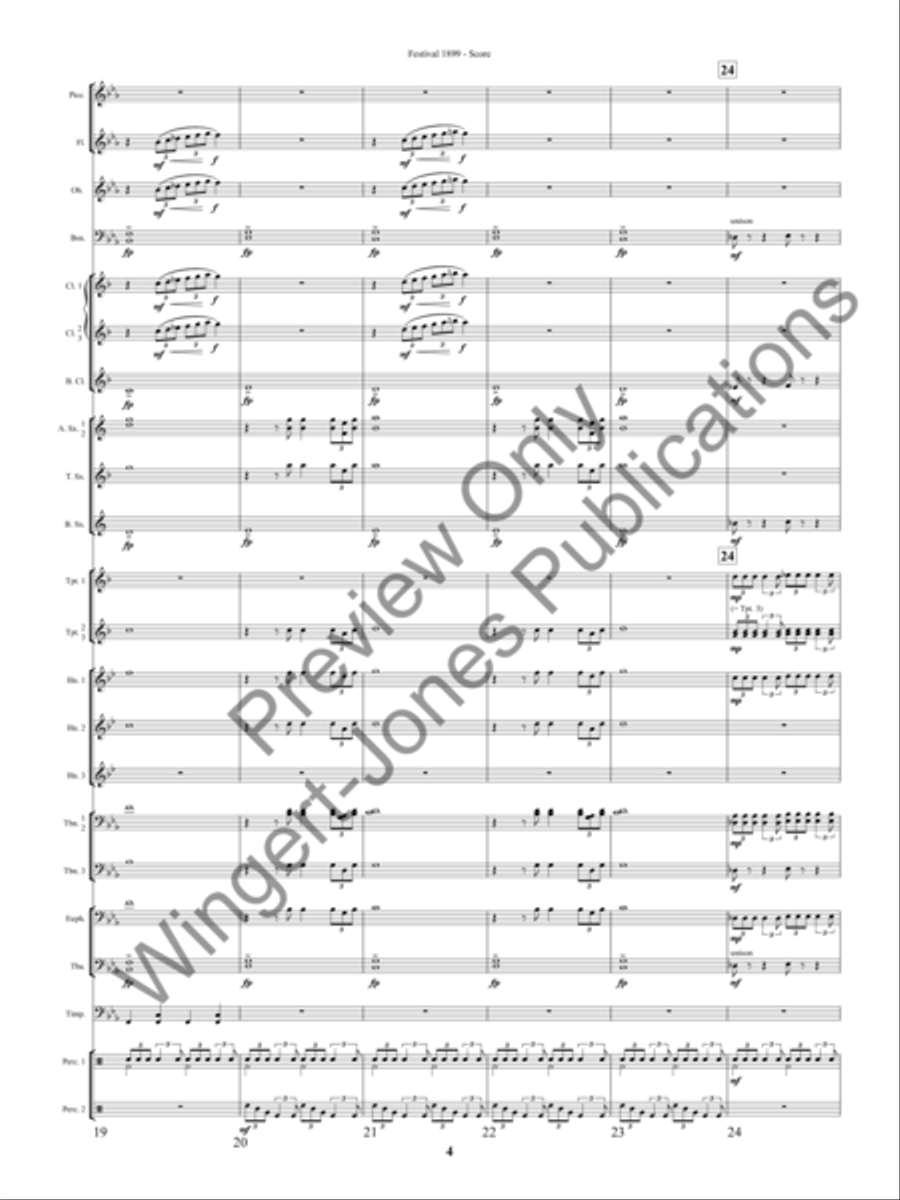 Festival 1899 (Score) Concert Band scores gallery preview page 7
