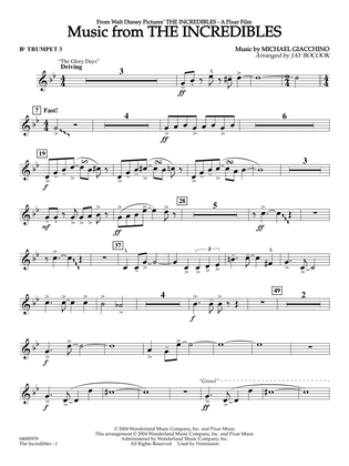 Book cover for Music from The Incredibles (arr. Jay Bocook) - Bb Trumpet 3