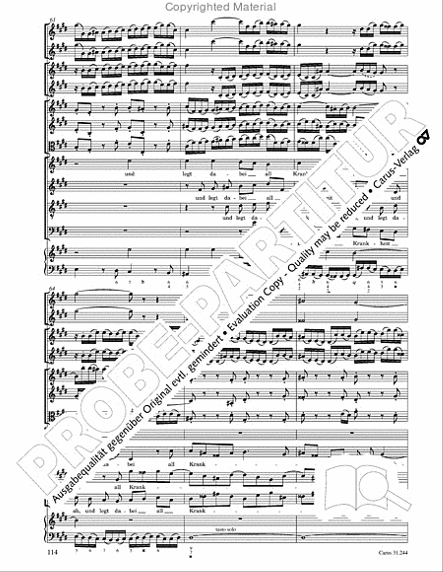 St. Matthew Passion (Matthaus-Passion) 4-Part scores gallery preview page 116