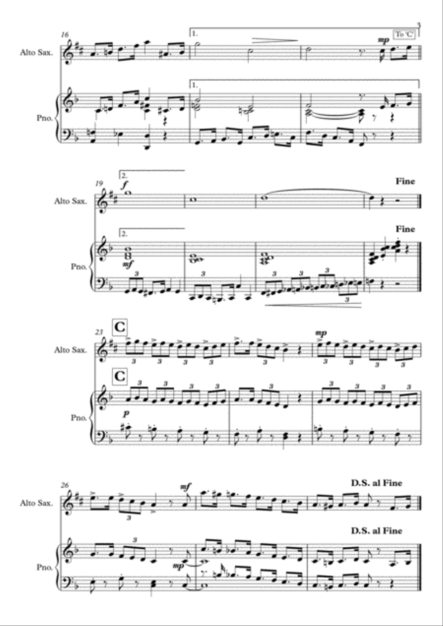It's Beginning To Look Like Christmas Alto Saxophone scores gallery preview page 3