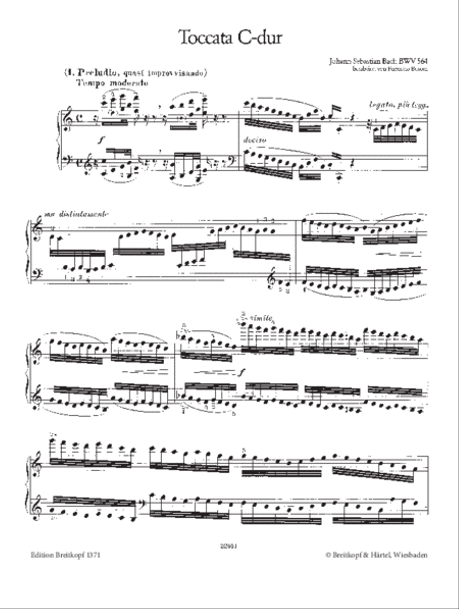 Toccata in C major BWV 564 Piano Solo scores gallery preview page 2