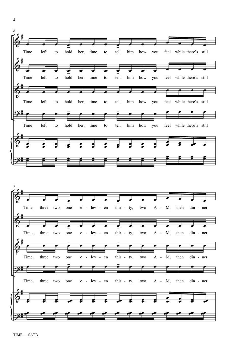 Time Time 4-Part scores gallery preview page 4