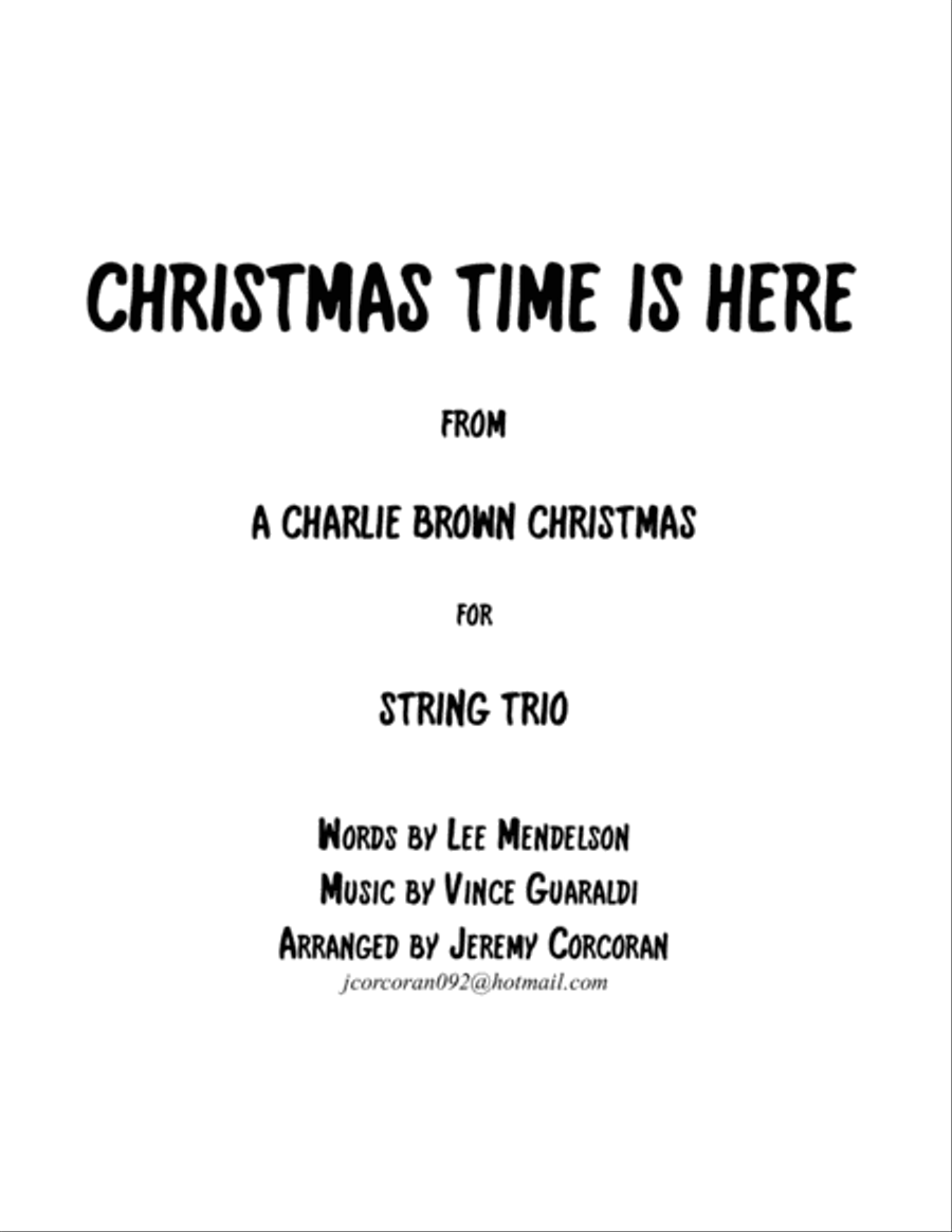 Christmas Time Is Here Christmas Time Is Here String Trio scores gallery preview page 1