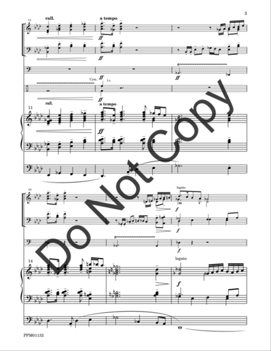 Cortege: Intrada, Arioso, Finale Percussion scores gallery preview page 4