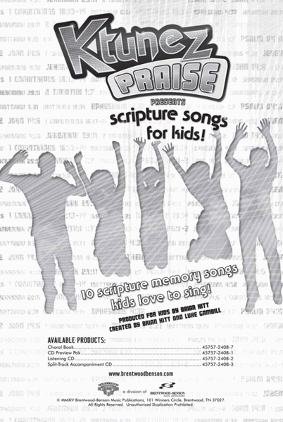K-tuneZ Scripture Songs For Kids - CD Preview Pak image number null