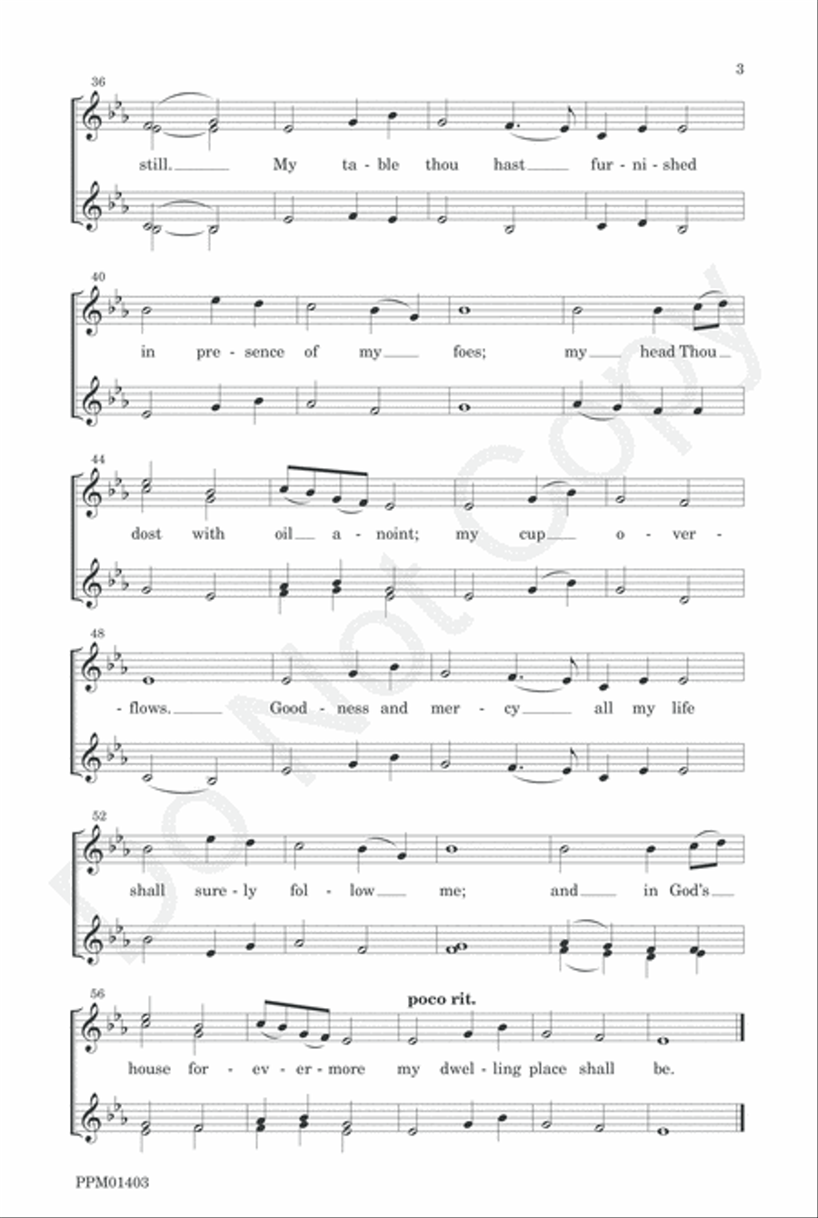 The 23rd Psalm The 23rd Psalm SSAA scores gallery preview page 6
