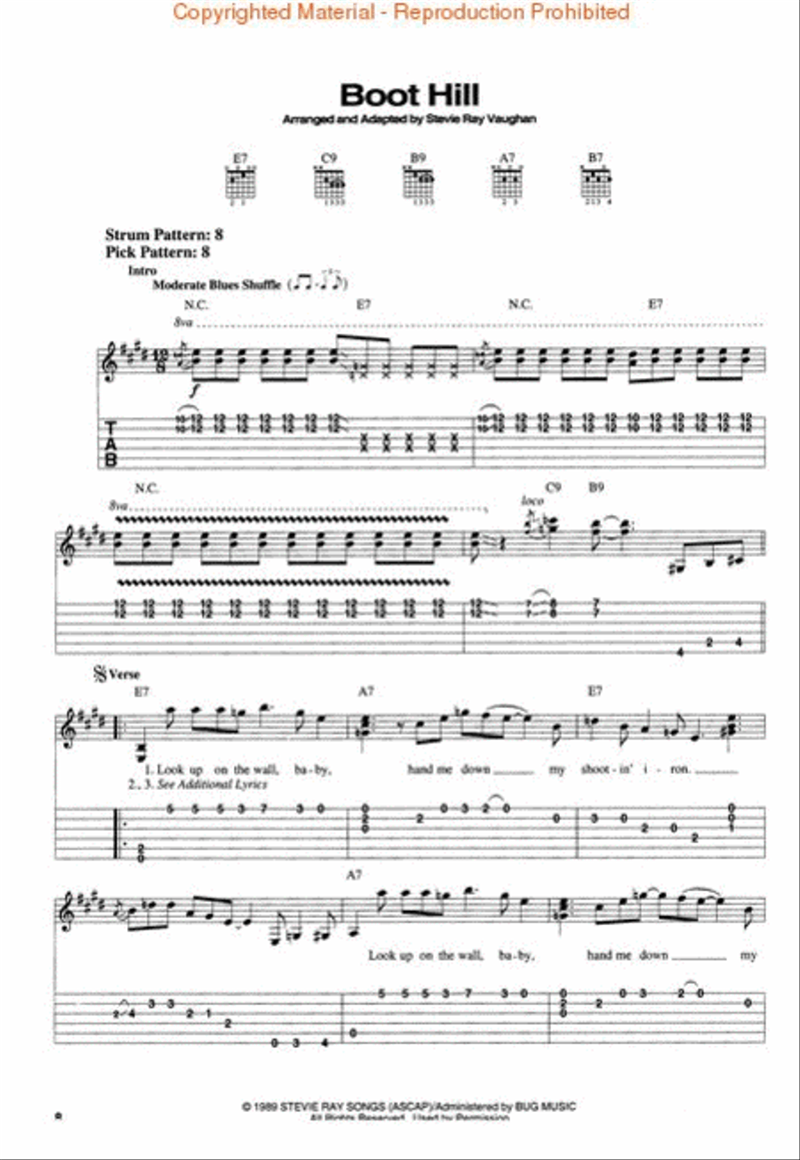 The Best Of Stevie Ray Vaughan - Easy Guitar Electric Guitar scores gallery preview page 3