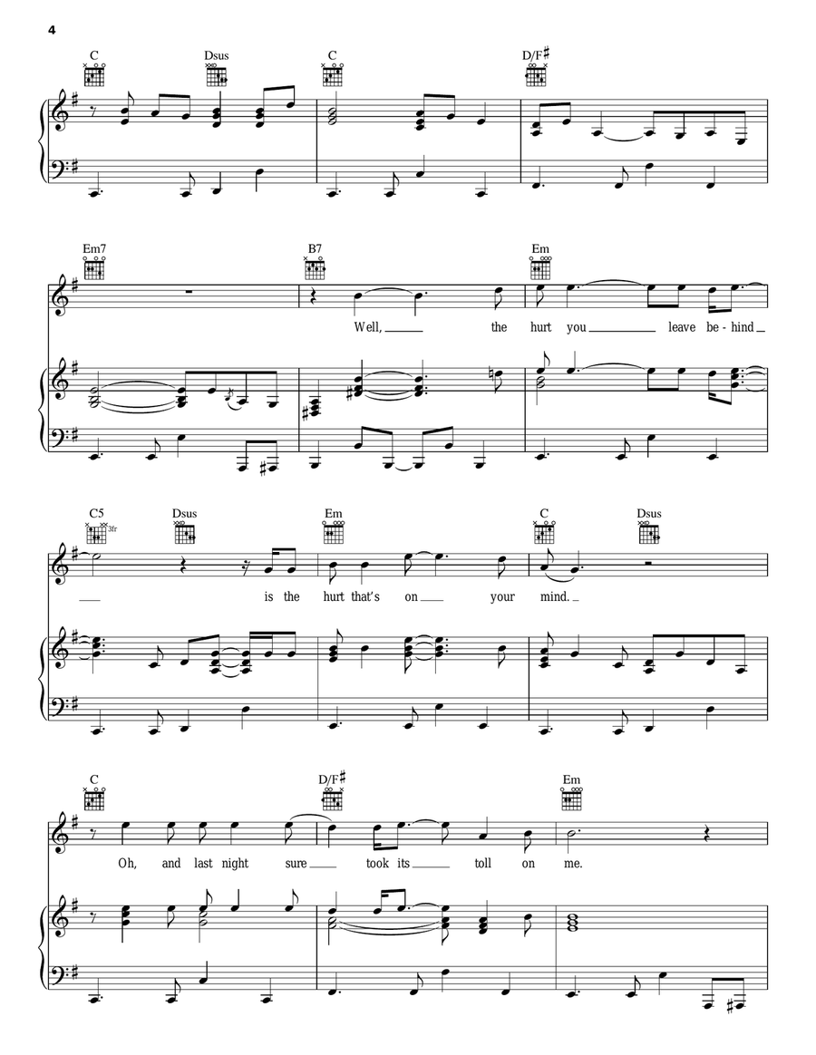 Highway Song Piano, Vocal, Guitar scores gallery preview page 4