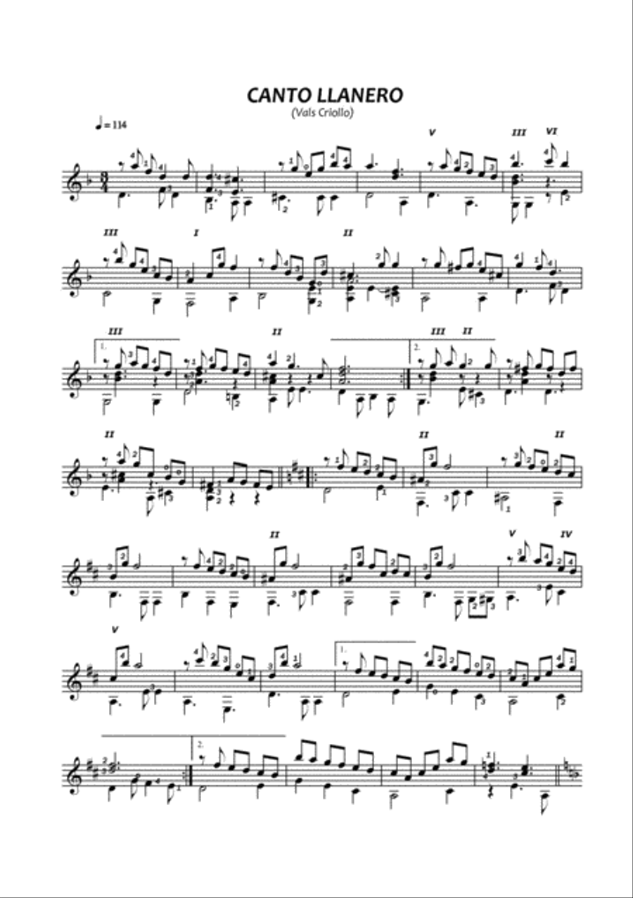 Suite Colombiana No. 3 for Guitar Classical Guitar scores gallery preview page 4