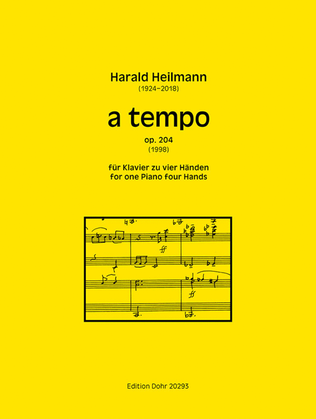 a tempo für Klavier zu vier Händen op. 204 (1998)