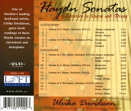 Haydn Sonatas: Galanterien To