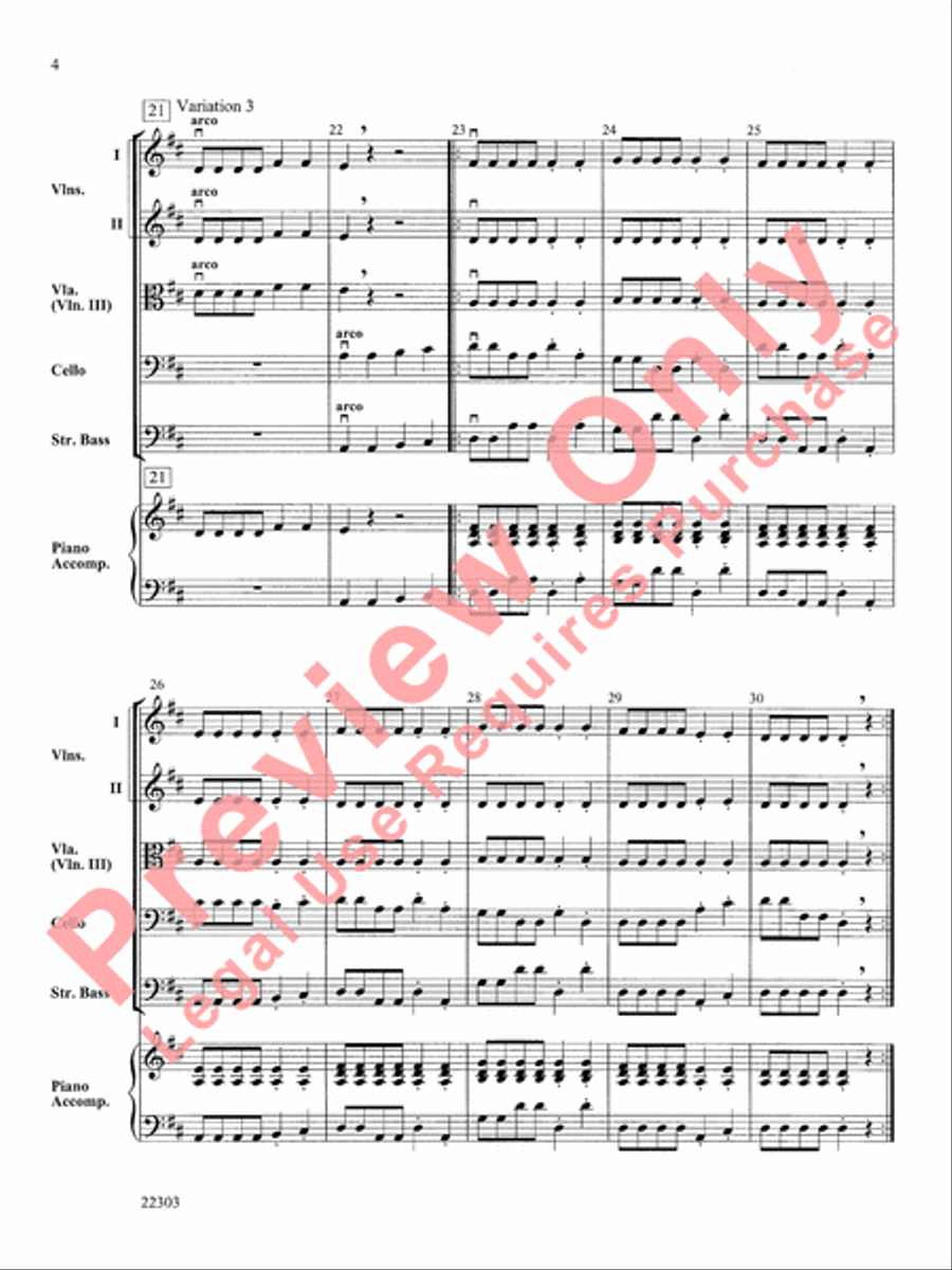 Cabbage Countdown String Orchestra scores gallery preview page 5