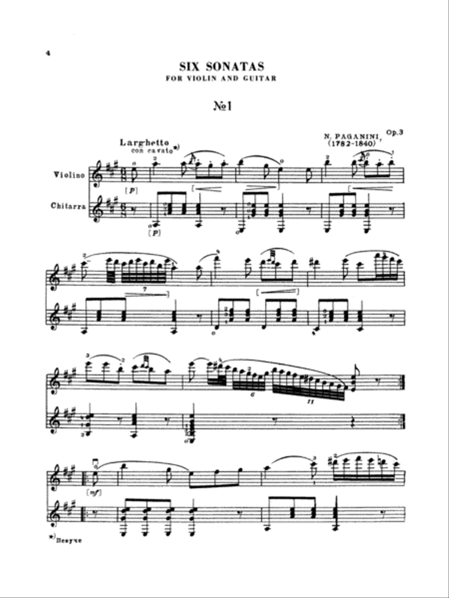 Six Sonatas for Violin and Guitar, Op. 3 Small Ensemble scores gallery preview page 5