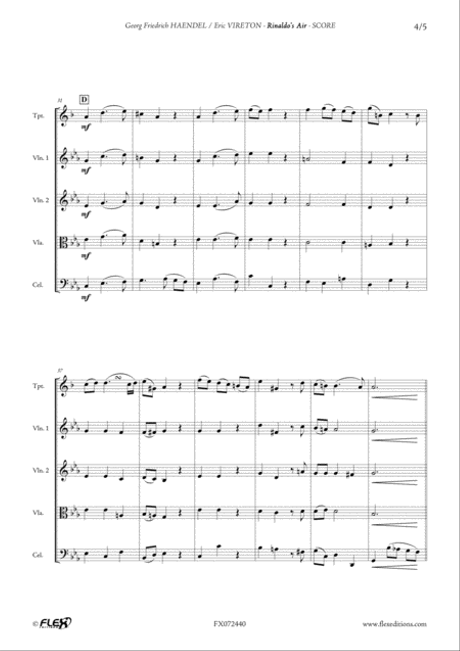 Air de Rinaldo Air de Rinaldo B-Flat Clarinet scores gallery preview page 4