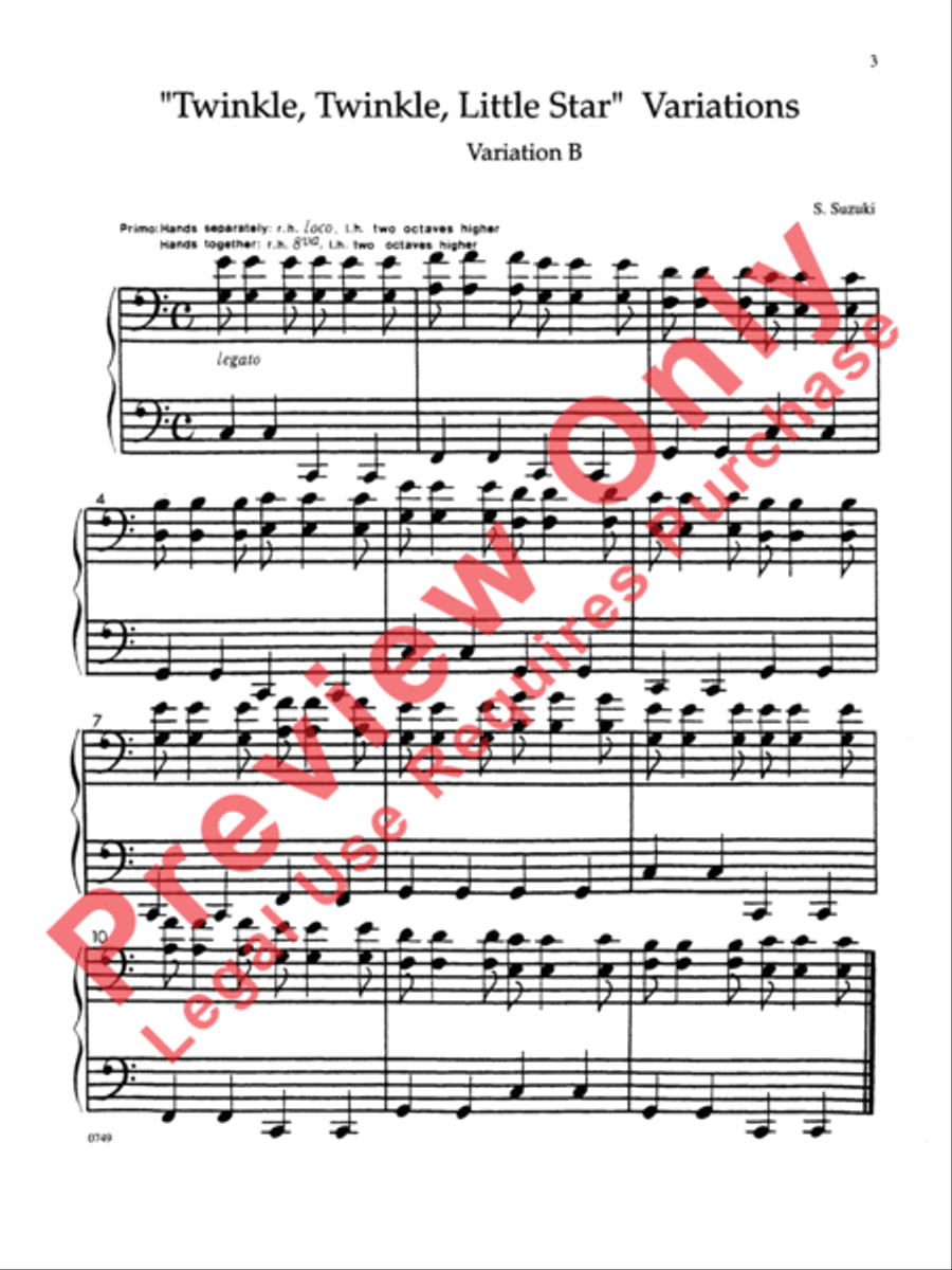 Suzuki Piano Ensemble Music for Piano Duet, Volume 1 Piano Accompaniment scores gallery preview page 4