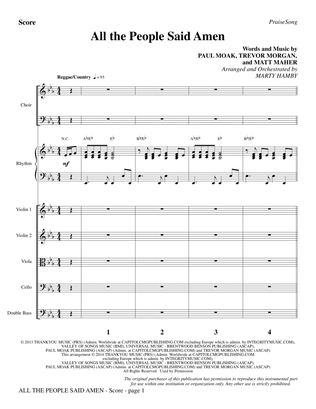 Book cover for All the People Said Amen - Full Score