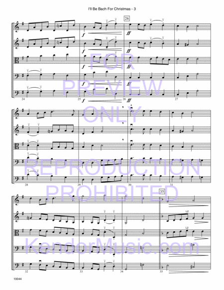 I'll Be Bach For Christmas (Full Score)