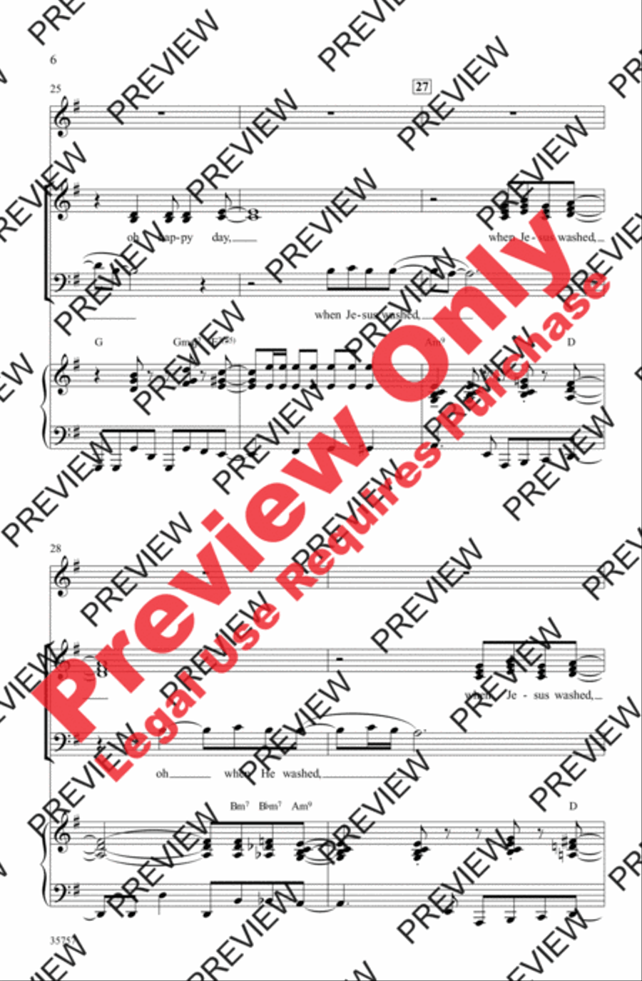 Oh Happy Day 4-Part scores gallery preview page 6
