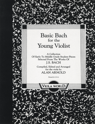 Basic Bach For The Young Violist