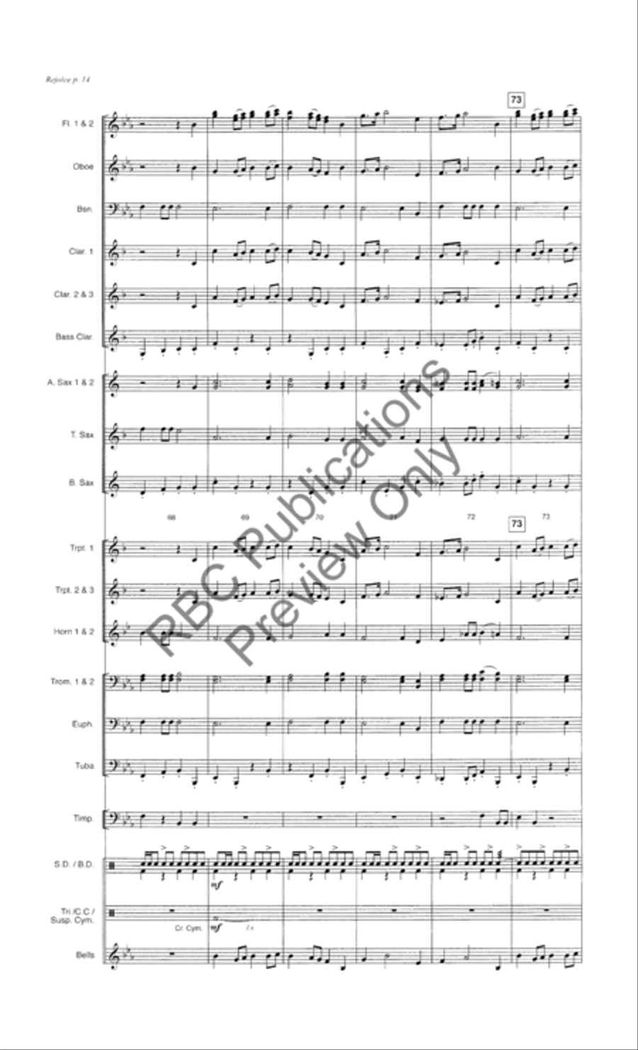 Rejoice Concert Band scores gallery preview page 17