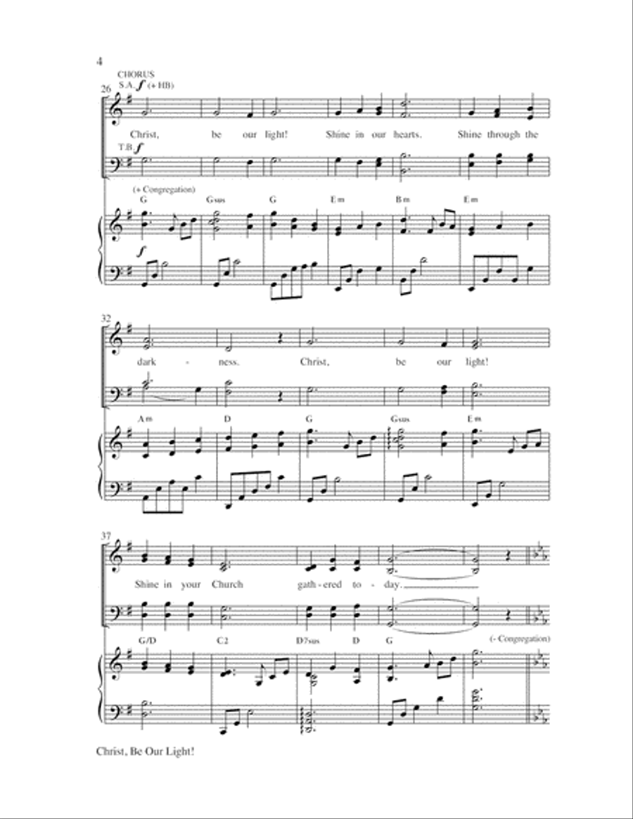 Christ, Be Our Light 4-Part scores gallery preview page 4