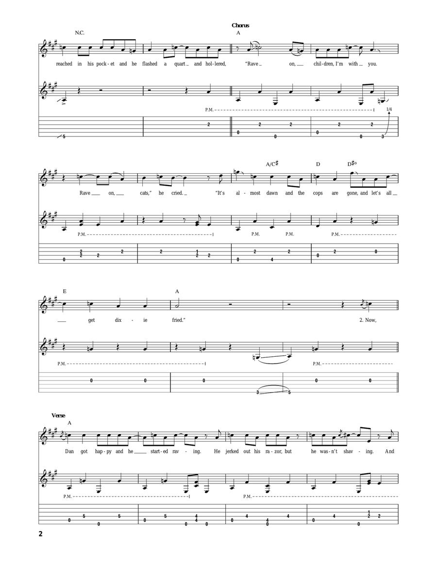 Dixie Fried Acoustic Guitar scores gallery preview page 2