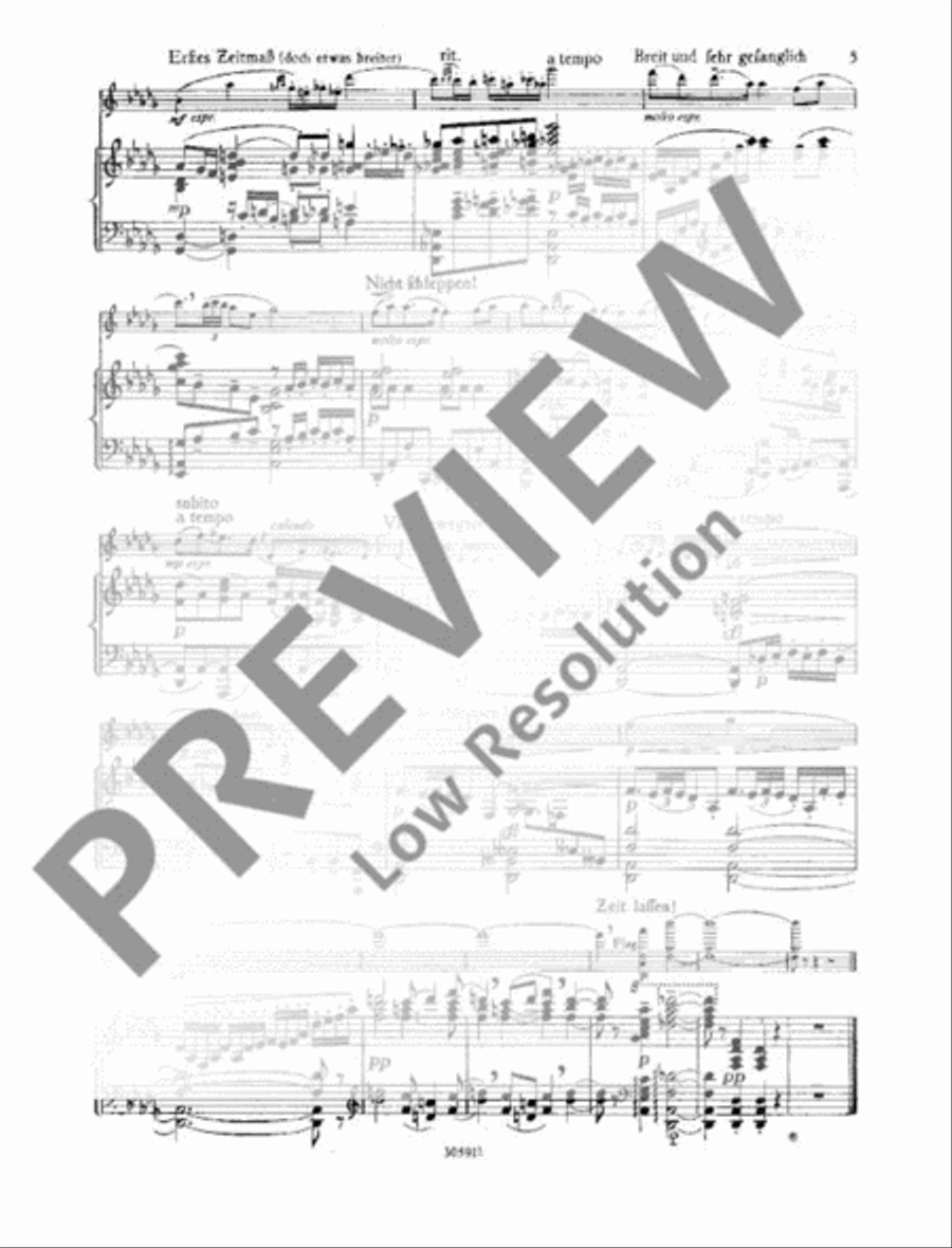 Vier Stücke Violin Solo scores gallery preview page 6